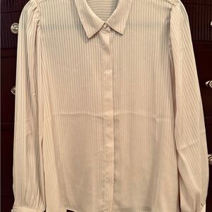 Modern Works Elegant Cream Blouse - size Large